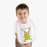 UGoArt™ Bunny v1 I Love Peas and Carrots! Baby Child Infant Kid Newborn Toddler Jersey Bib Boy Girl Unisex