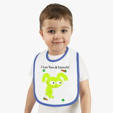 UGoArt™ Bunny v2 I Love Peas and Carrots! Funny Cute Adorable Baby Child Infant Kid Newborn Toddler Jersey Bib Boy Girl Unisex