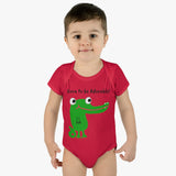 UGoArt™ Alligator Born to be Adorable! Baby Child Infant Kid Newborn Short Sleeve Onesie Romper Bodysuit Jumpsuit Boy Girl Unisex