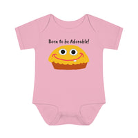 UGoArt™ Pie Born to be Adorable! Cute Baby Child Infant Kid Newborn Rib Short Sleeve Onesie Romper Bodysuit Jumpsuit Boy Girl Unisex