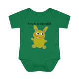 UGoArt™ Bunny v1 Born to be Adorable! Cute Baby Child Infant Kid Newborn Rib Short Sleeve Onesie Romper Bodysuit Jumpsuit Boy Girl Unisex