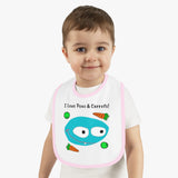 UGoArt™ Smiley I Love Peas and Carrots! Funny Cute Baby Child Infant Kid Newborn Toddler Jersey Bib Boy Girl Unisex