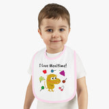 UGoArt™ Monkey I Love Mealtime! Funny Cute Baby Child Infant Kid Newborn Toddler Jersey Bib Boy Girl Unisex