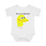 UGoArt™ Bird v2 Born to be Adorable! Cute Baby Child Infant Kid Newborn Rib Short Sleeve Onesie Romper Bodysuit Jumpsuit Boy Girl Unisex