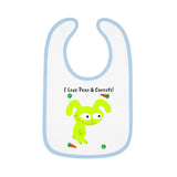 UGoArt™ Bunny v2 I Love Peas and Carrots! Funny Cute Adorable Baby Child Infant Kid Newborn Toddler Jersey Bib Boy Girl Unisex