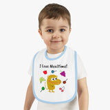 UGoArt™ Monkey I Love Mealtime! Funny Cute Baby Child Infant Kid Newborn Toddler Jersey Bib Boy Girl Unisex