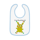 UGoArt™ Bunny v1 I Love Peas and Carrots! Baby Child Infant Kid Newborn Toddler Jersey Bib Boy Girl Unisex