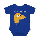 UGoArt™ Bird v1 Born to be Adorable! Cute Baby Child Infant Kid Newborn Rib Short Sleeve Onesie Romper Bodysuit Jumpsuit Boy Girl Unisex